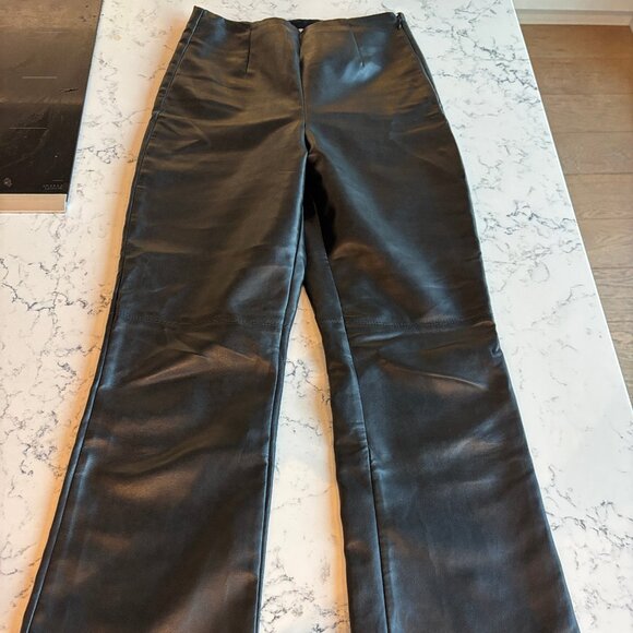 Women's Black Leather Pants - Picture 1 of 11